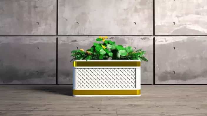 Beton çiçek kutusu